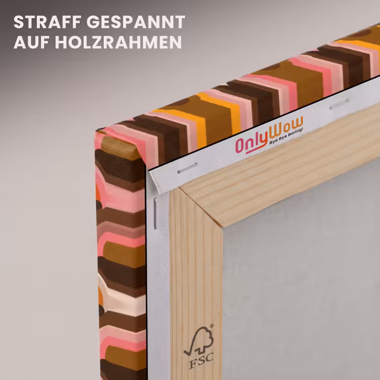 Patroon - Retro - Kleurrijk canvas 2cm klein 34 -uniquesellingpoint_afwerking-onlywow_DE