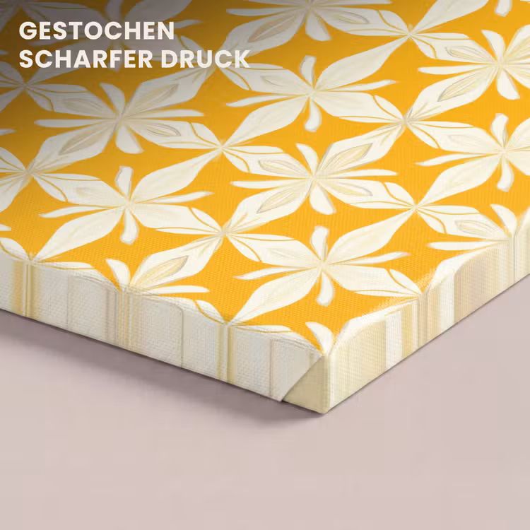 Patroon - Retro - Geel canvas 2cm klein 34 -closeup_print_DE