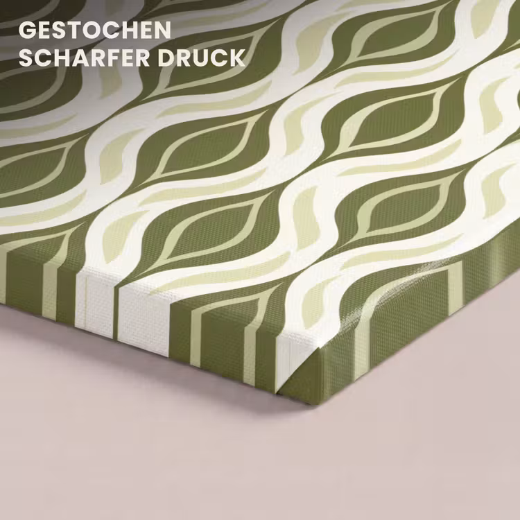 Patroon - Retro - Groen canvas 2cm klein 34 -closeup_print_DE