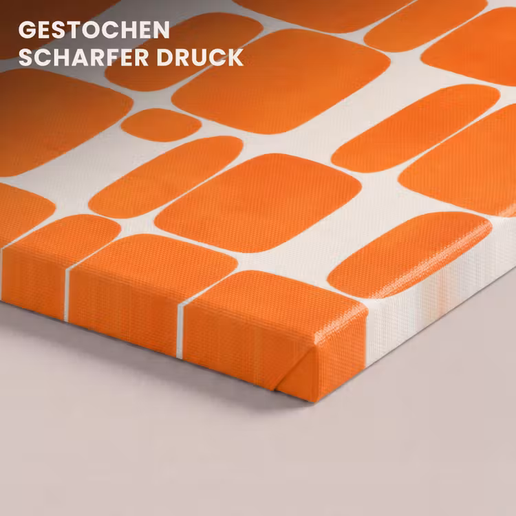 Patroon - Retro - Oranje canvas 2cm klein 34 -closeup_print_DE