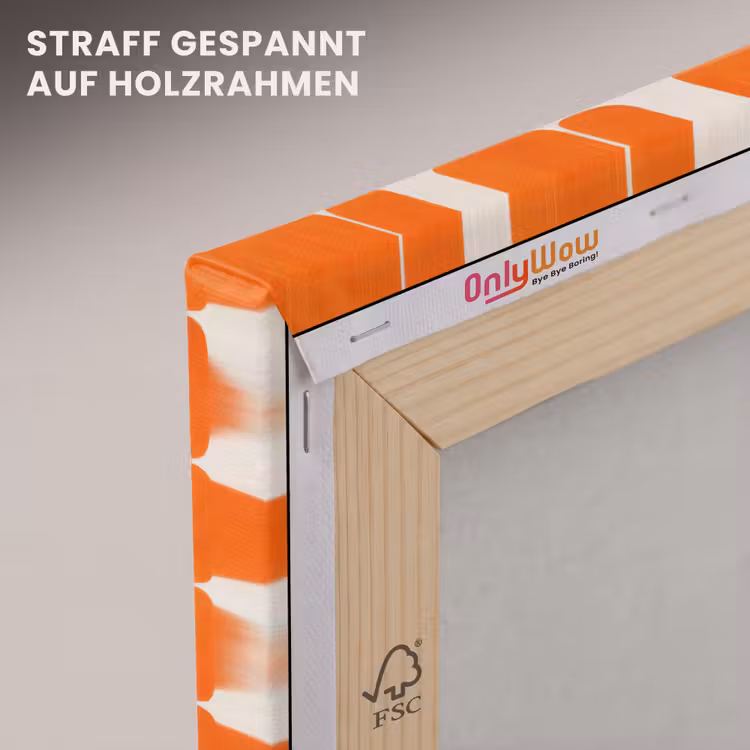 Patroon - Retro - Oranje canvas 2cm klein 34 -uniquesellingpoint_afwerking-onlywow_DE