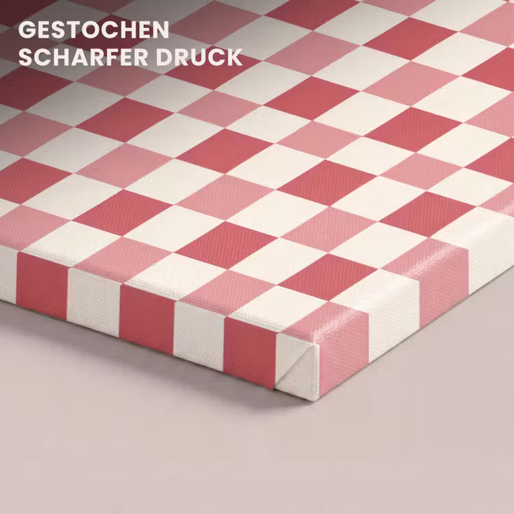 Patroon - Schaak - Roze canvas 2cm klein 34 -closeup_print_DE