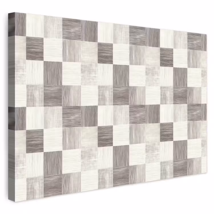 Patroon - Dambord - Houtnerf canvas 2cm klein 34 -3d