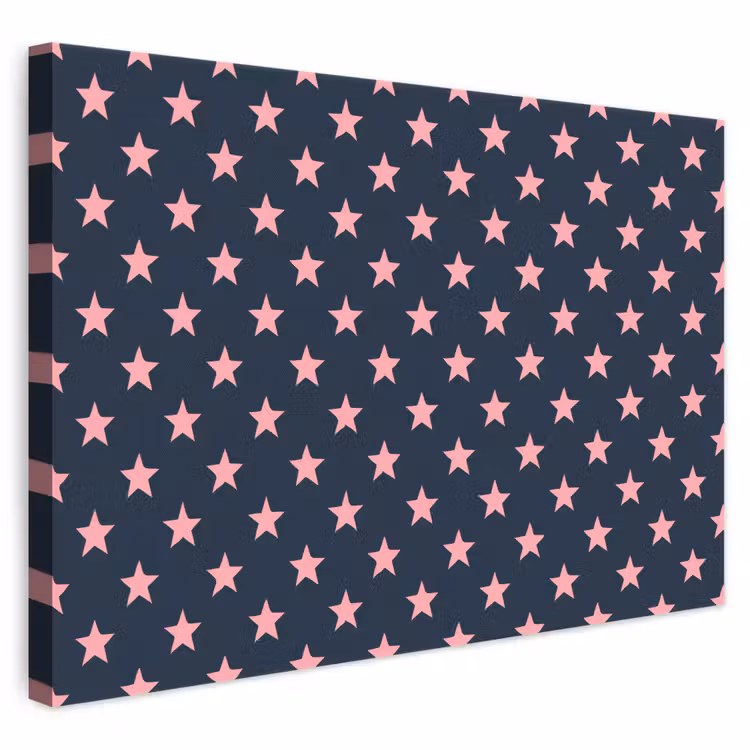 Patroon - Sterren - Roze canvas 2cm klein 34 -3d