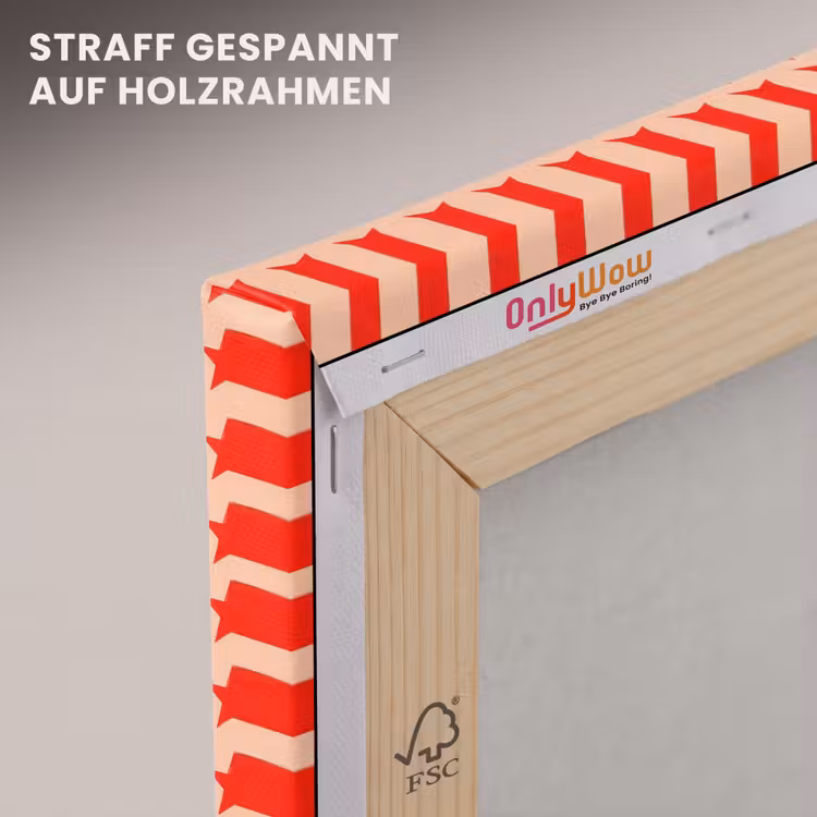 Patroon - Sterren - Rood canvas 2cm klein 34 -uniquesellingpoint_afwerking-onlywow_DE