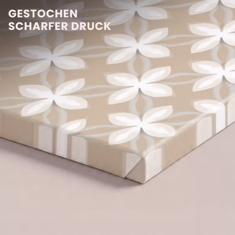 Patroon - Symmetrisch - Beige canvas 2cm klein 34 -closeup_print_DE