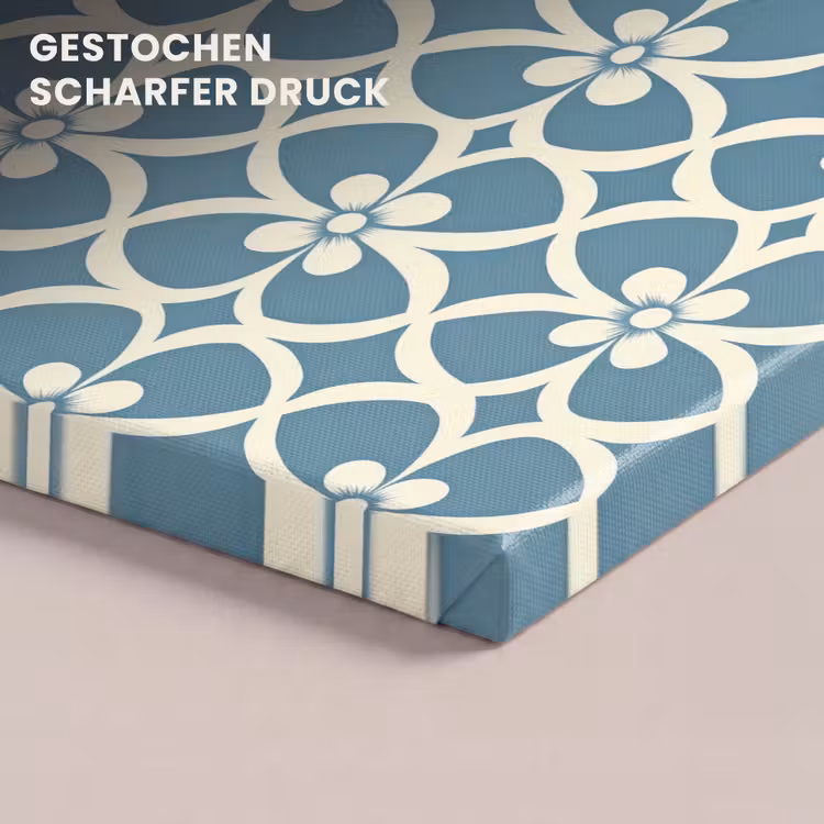 Patroon - Symmetrisch - Blauw canvas 2cm klein 34 -closeup_print_DE