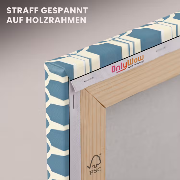 Patroon - Symmetrisch - Blauw canvas 2cm klein 34 -uniquesellingpoint_afwerking-onlywow_DE