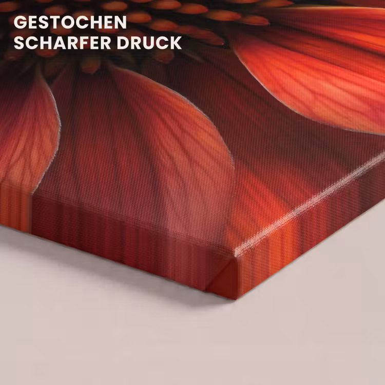 Close up - Bloem- Rood canvas 2cm klein -uniquesellingpoint_afwerking-onlywow_DE