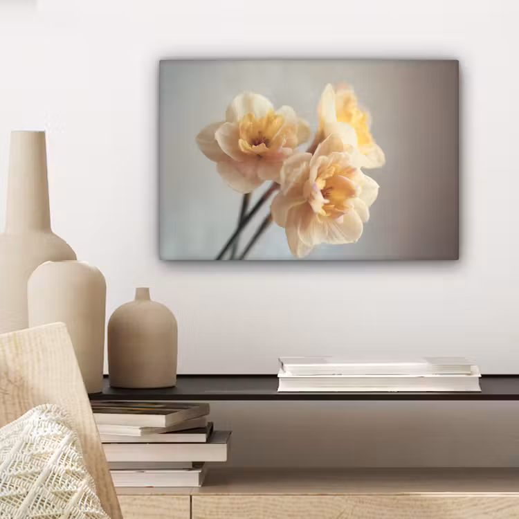Narcissen - Geel - Bloemblaadjes canvas 2cm klein -closeup_print_DE