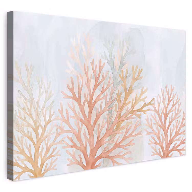 Natuur - Abstract - Aquarel - Organisch - Warm canvas 2cm klein -3d