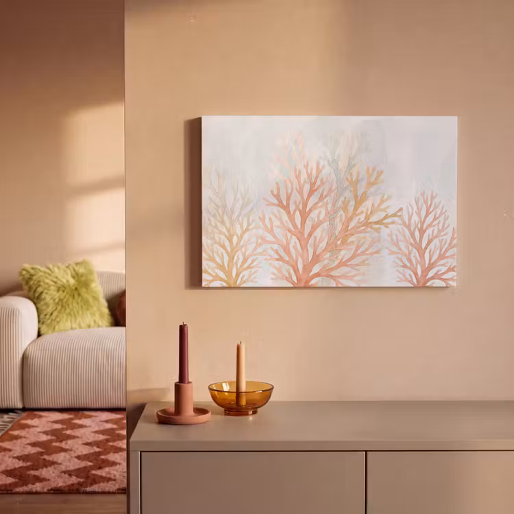 Natuur - Abstract - Aquarel - Organisch - Warm canvas 2cm klein -sfeer1