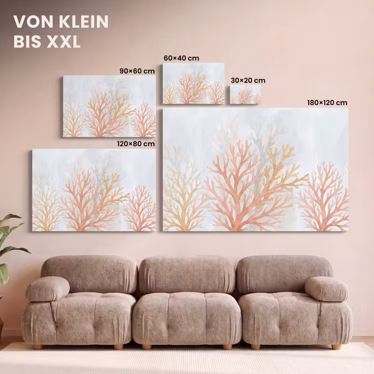 Natuur - Abstract - Aquarel - Organisch - Warm canvas 2cm klein -Xsfeer8_DE