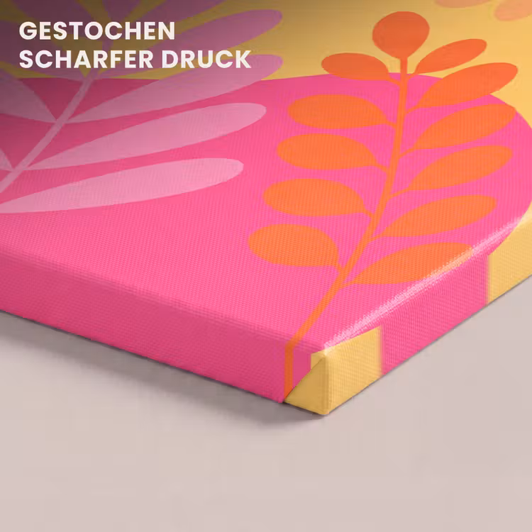 Natuur - Bladeren - Abstract - Roze - Geel canvas 2cm klein -closeup_print_DE