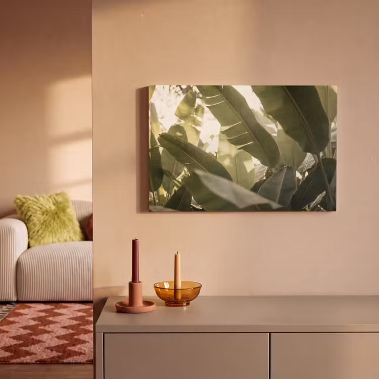 Natuur - Bladeren - Groen - Tropisch - Detail canvas 2cm klein -sfeer1