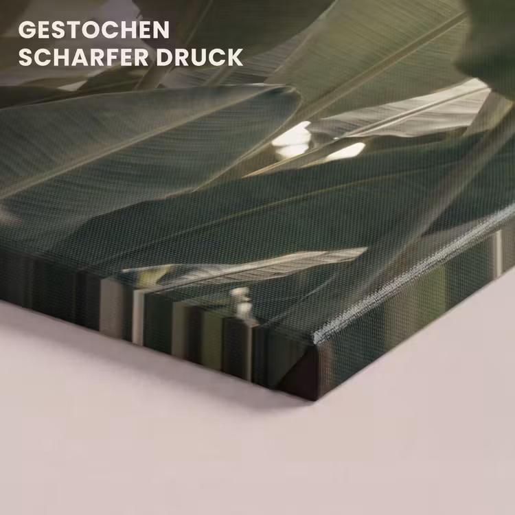 Natuur - Bladeren - Groen - Tropisch - Detail canvas 2cm klein -closeup_print_DE