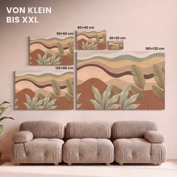Natuur - Bladeren - Landschap - Abstract - Aardetinten canvas 2cm klein -Xsfeer8_DE