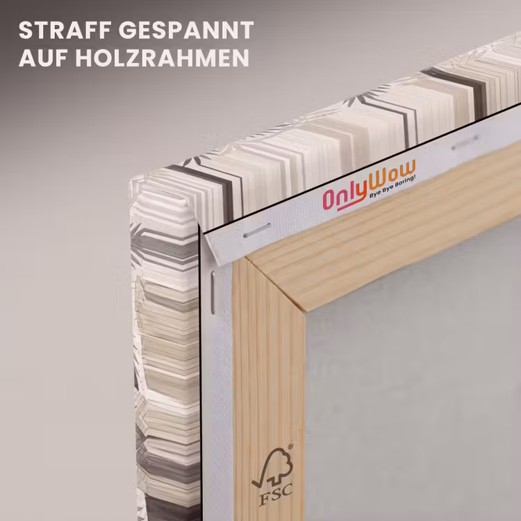 Natuur - Bladeren - Landschap - Mozaïek - Beige canvas 2cm klein -uniquesellingpoint_afwerking-onlywow_DE
