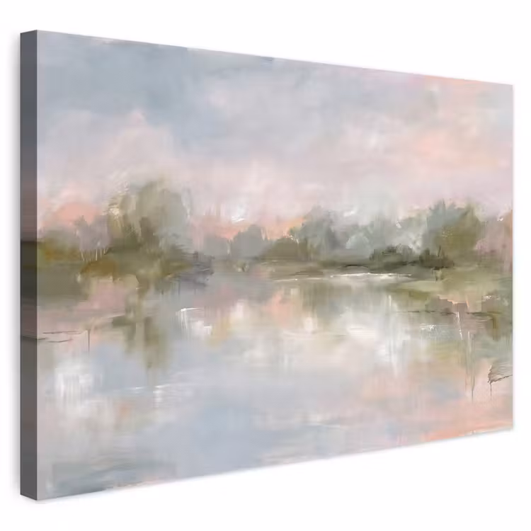 Natuur - Landschap - Abstract - Water - Groen canvas 2cm klein -3d