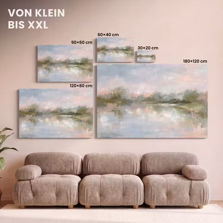 Natuur - Landschap - Abstract - Water - Groen canvas 2cm klein -Xsfeer8_DE