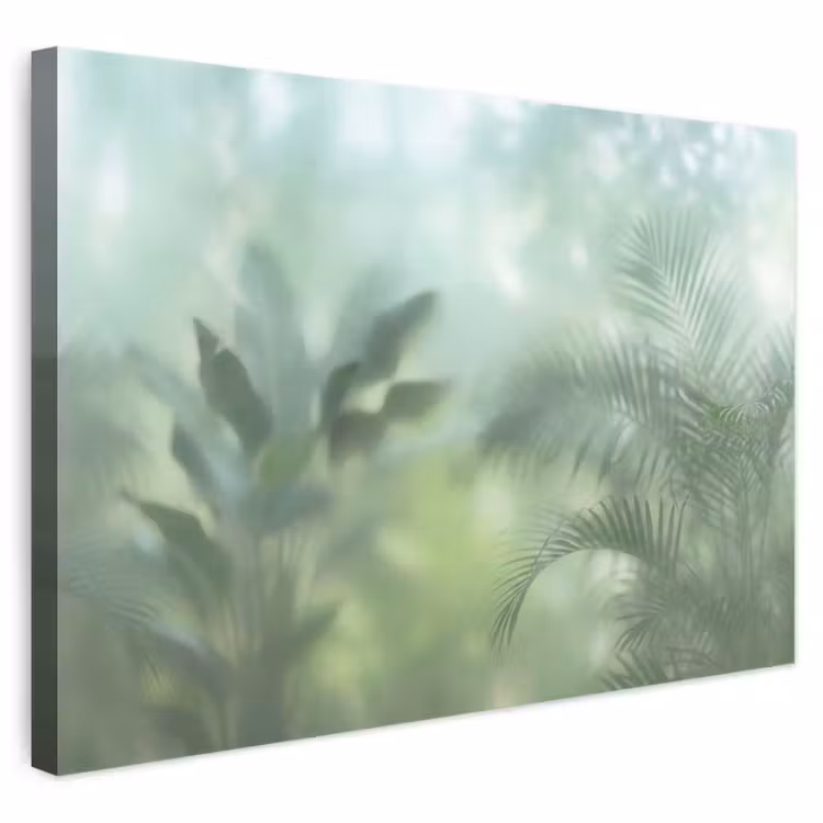 Natuur - Vervaagd - Groen - Abstract - Modern canvas 2cm klein -3d