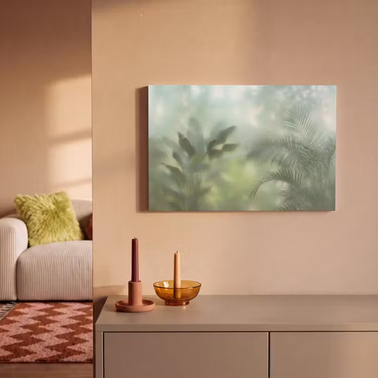 Natuur - Vervaagd - Groen - Abstract - Modern canvas 2cm klein -sfeer1