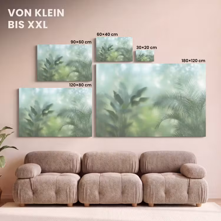 Natuur - Vervaagd - Groen - Abstract - Modern canvas 2cm klein -Xsfeer8_DE
