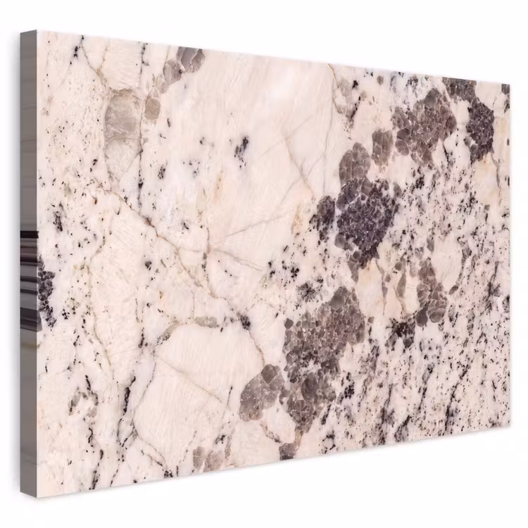 Natuursteen - Patroon - Abstract - Beige - Grijs canvas 2cm klein -3d