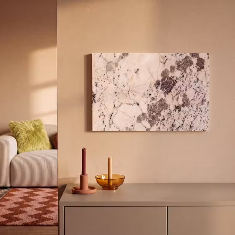 Natuursteen - Patroon - Abstract - Beige - Grijs canvas 2cm klein -sfeer1