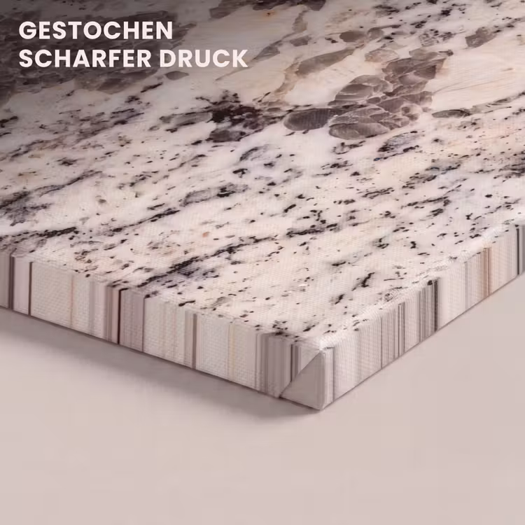 Natuursteen - Patroon - Abstract - Beige - Grijs canvas 2cm klein -closeup_print_DE