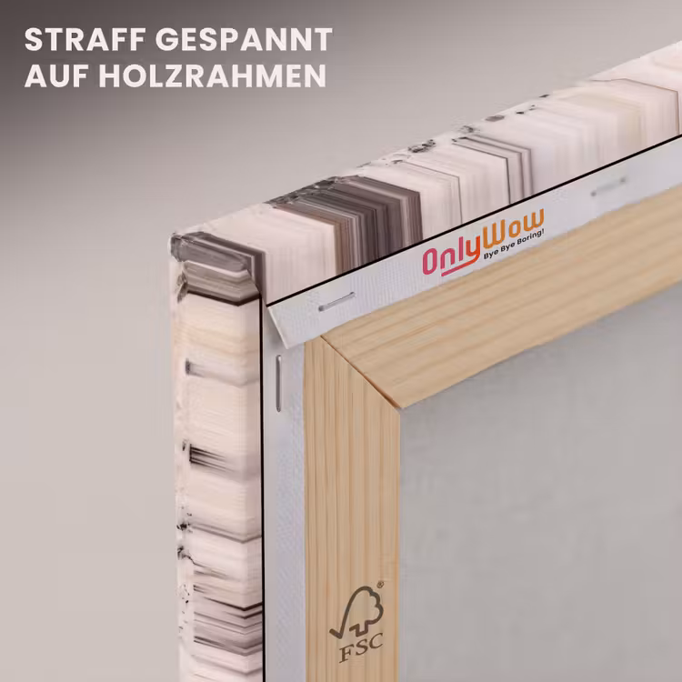 Natuursteen - Patroon - Abstract - Beige - Grijs canvas 2cm klein -uniquesellingpoint_afwerking-onlywow_DE