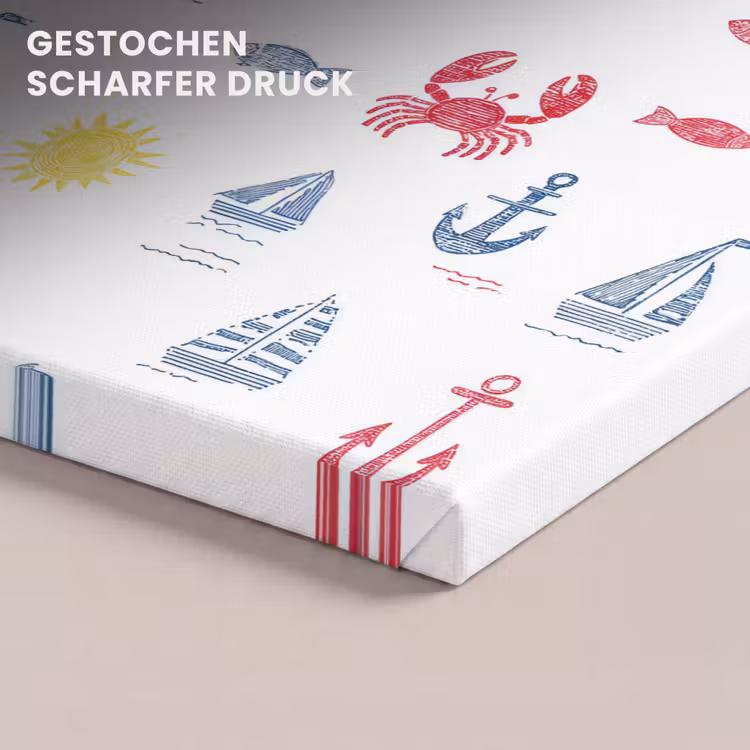 Nautisch - Illustraties - Kleurrijk canvas 2cm klein 34 -closeup_print_DE