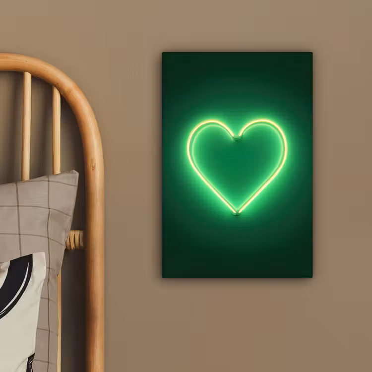 Neon - Groen - Licht canvas 2cm klein -sfeer3