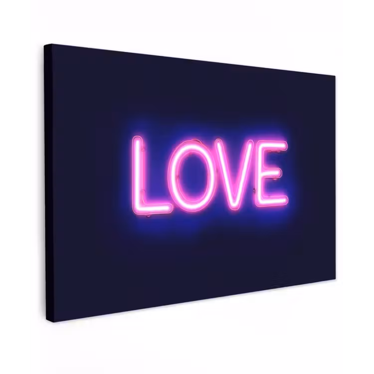 Neon - Love - Valentijn canvas 2cm klein -z3d