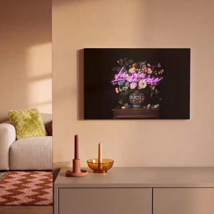Neon - Vaas - Bloemen canvas 2cm klein -sfeer1