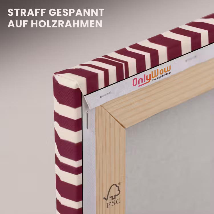 New era - Bordeaux - Zebraprint canvas 2cm klein -uniquesellingpoint_afwerking-onlywow_DE