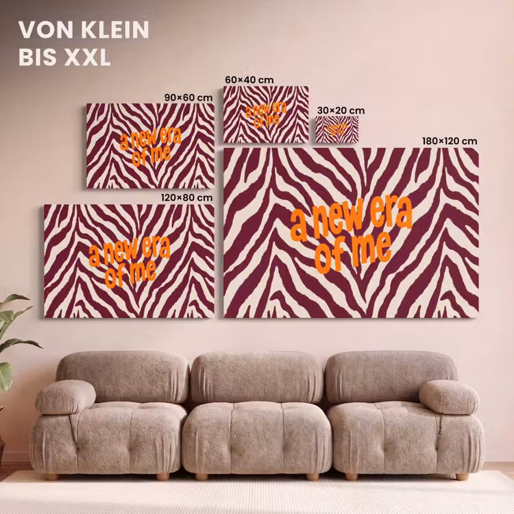 New era - Bordeaux - Zebraprint canvas 2cm klein -Xsfeer8_DE