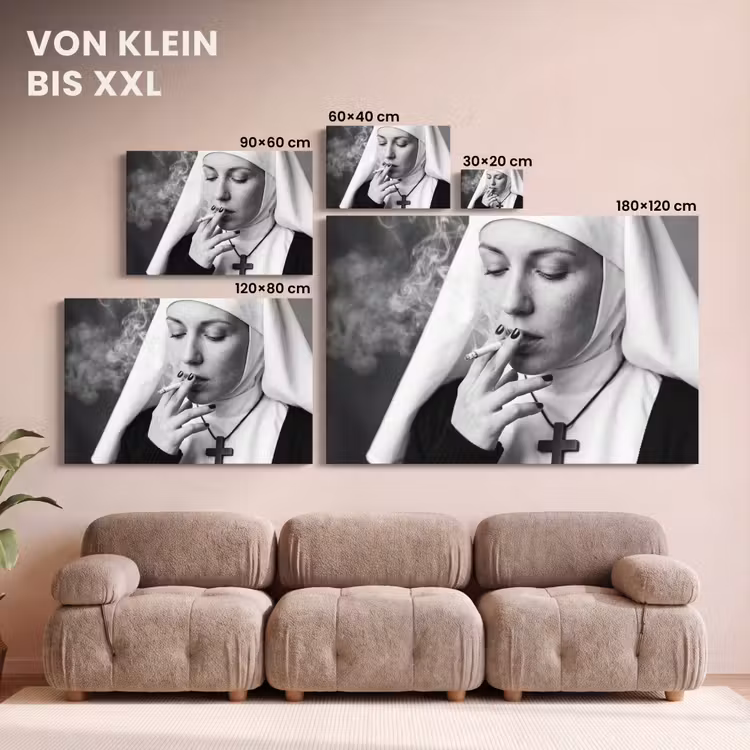 Non - Roken - Portret - Zwart - Wit - Rebels canvas 2cm klein -Xsfeer8_DE