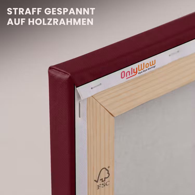Nice - Bordeaux - Roze canvas 2cm klein -uniquesellingpoint_afwerking-onlywow_DE