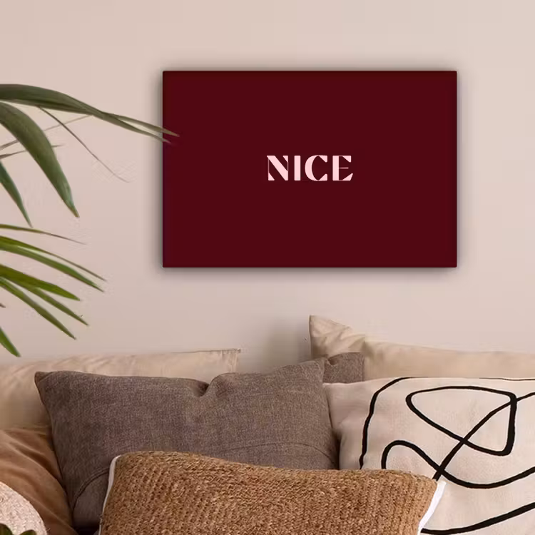 Nice - Bordeaux - Roze canvas 2cm klein -sfeer1