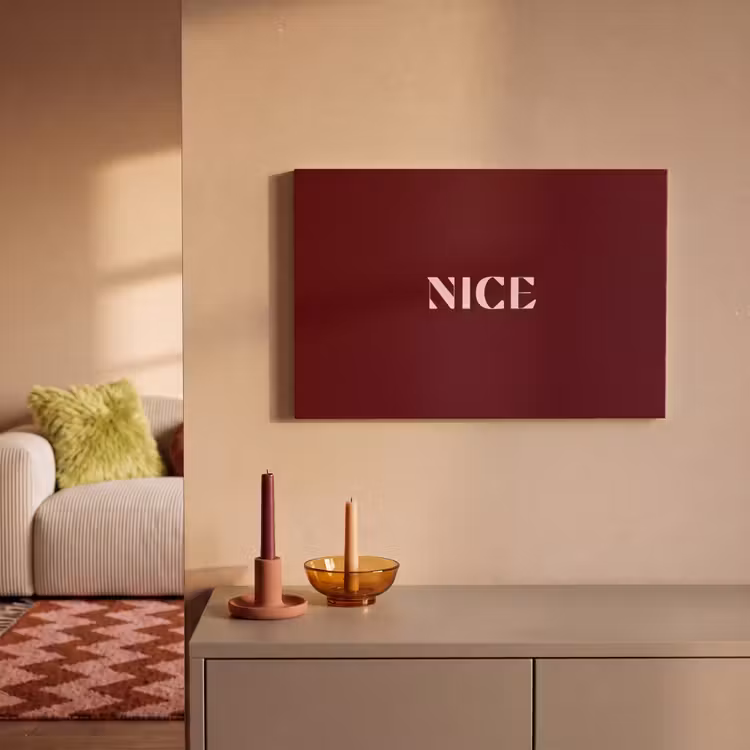 Nice - Bordeaux - Roze canvas 2cm klein -sfeer1