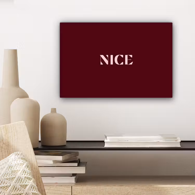 Nice - Bordeaux - Roze canvas 2cm klein -sfeer6