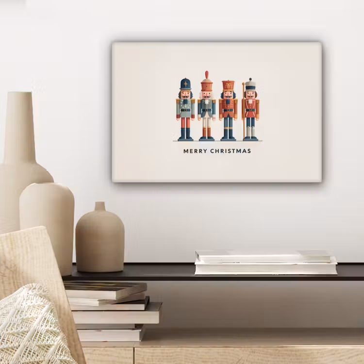 Notenkrakers - Minimalistisch - Kerst - Beige canvas 2cm klein -closeup_print_DE