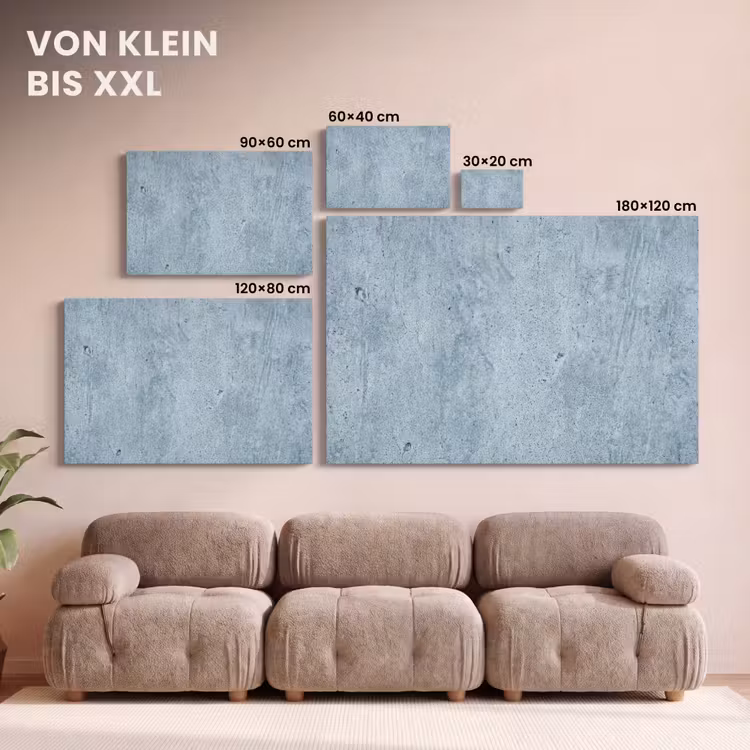 Oppervlak - Ruw - Abstract - Modern - Grijs canvas 2cm klein -Xsfeer8_DE