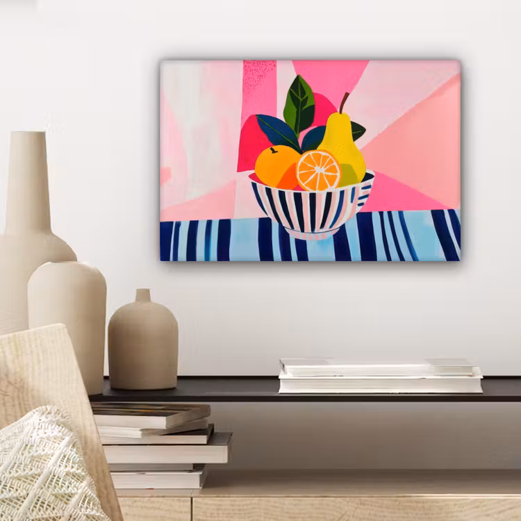 Fruit - Abstracte achtergrond - Roze canvas 2cm klein -closeup_print_DE