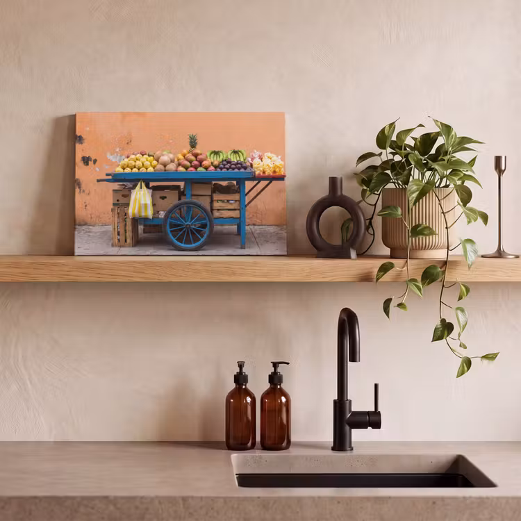 Leinwandbild - Obst – Kar – Straße - Fruit - Kar - Straat canvas 2cm klein
