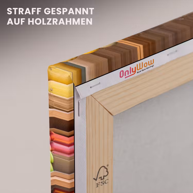 Leinwandbild - Obst – Markt – Frisch - Fruit - Markt - Vers canvas 2cm klein