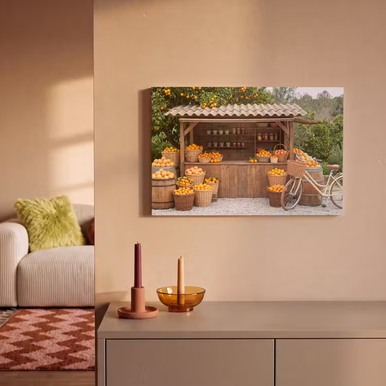 Leinwandbild - Obst – Markt – Ländlich - Fruit - Markt - Landelijk canvas 2cm klein