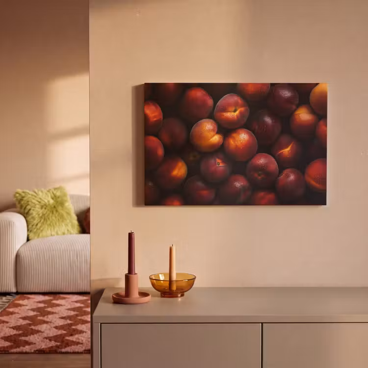 Fruit - Close up - Nectarines canvas 2cm klein -sfeer1