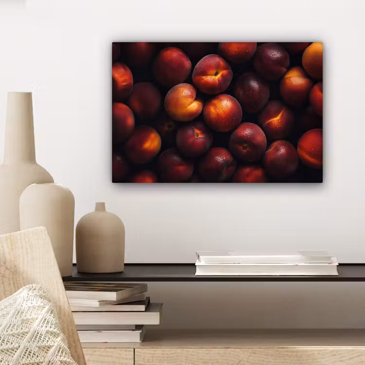 Fruit - Close up - Nectarines canvas 2cm klein -closeup_print_DE